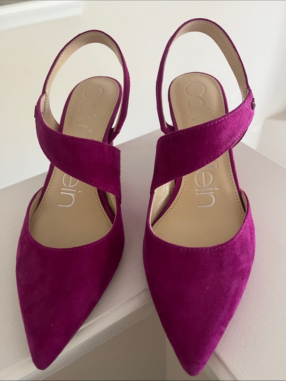 Calvin Klein suede pump